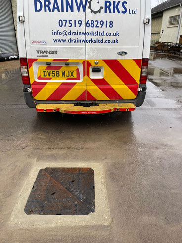 New Manhole Cover Bordon Hampshire - blocked drains treatment plant installation soakaways cctv Haslemere Petersfield Winchester Alton